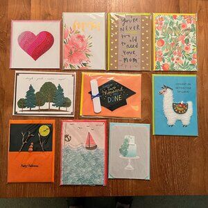Bundle of 10 PAPYRUS greeting cards misc. occasions NEW